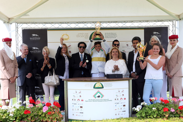 French jockey Siaffa on Karar wins H.H. Sheikha Fatima bint Mubarak Apprentice World Championship race in Newbury