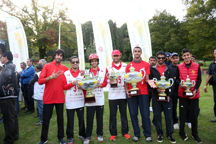 Prize distribution of 100-km HH Sheikh Mansoor Bin Zayed Al Nahyan Global Arabian Horse Flat Racing Festival Cup