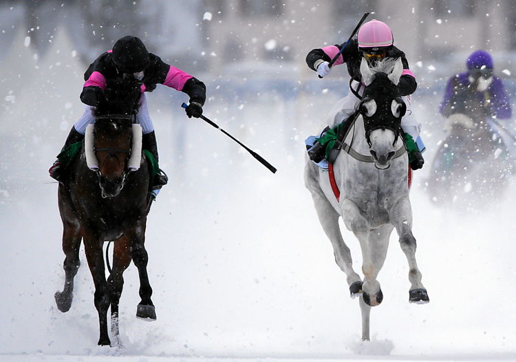 HH Sheikha Fatima Ladies World Championship race on St Moritz snow track on Sunday