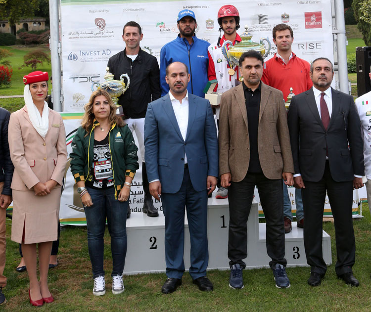 HH Sheikh Mansoor Festival-sponsored FEI World Championship for Young Horses at the Italian Endurance Festival 2015 in Verona, Italy, on September 26, 2015 and the subsequent prize distribution. 