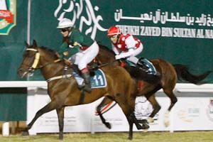 Lady jockeys race in Abu Dhabi